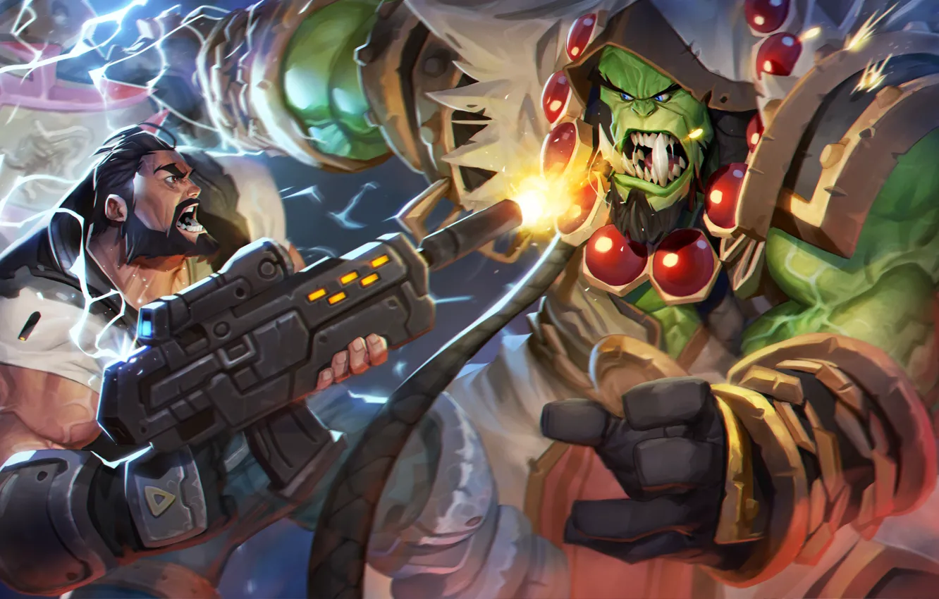 Photo wallpaper starcraft, warcraft, Jim Raynor, Thrall, Heroes of the Storm