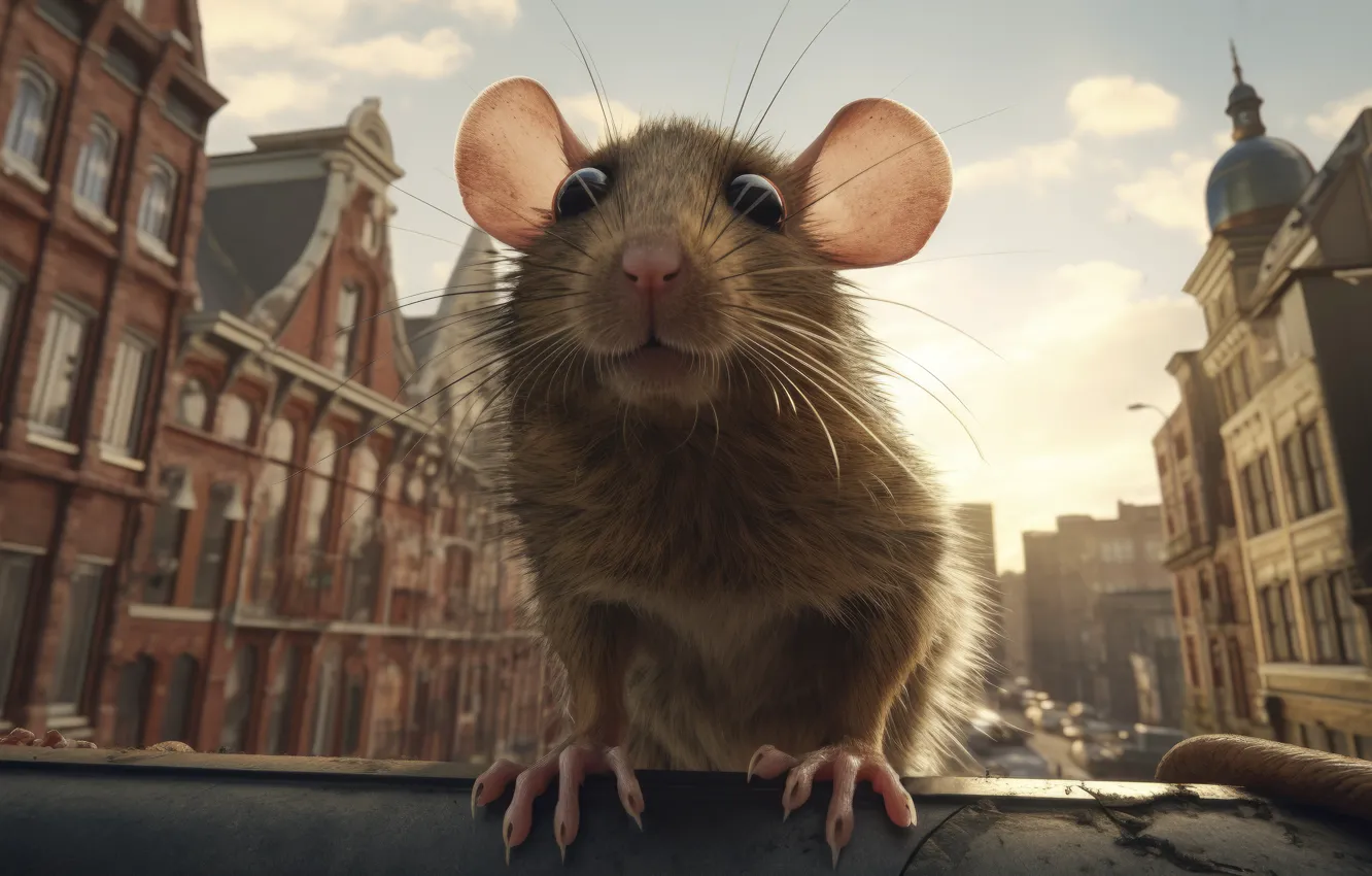 Photo wallpaper roof, the sky, look, the city, street, building, height, home