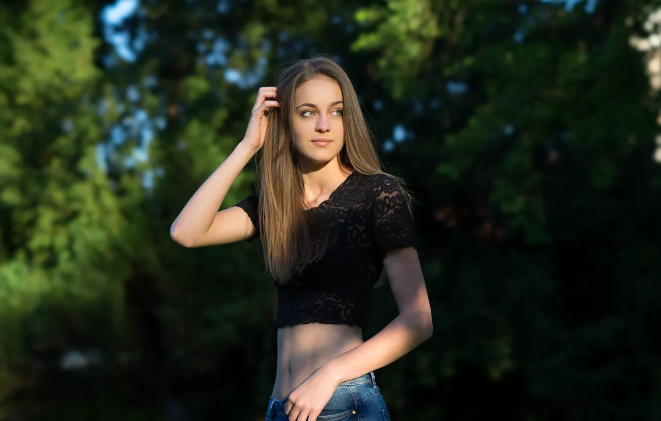 Photo wallpaper face, background, model, cutie, Katrin