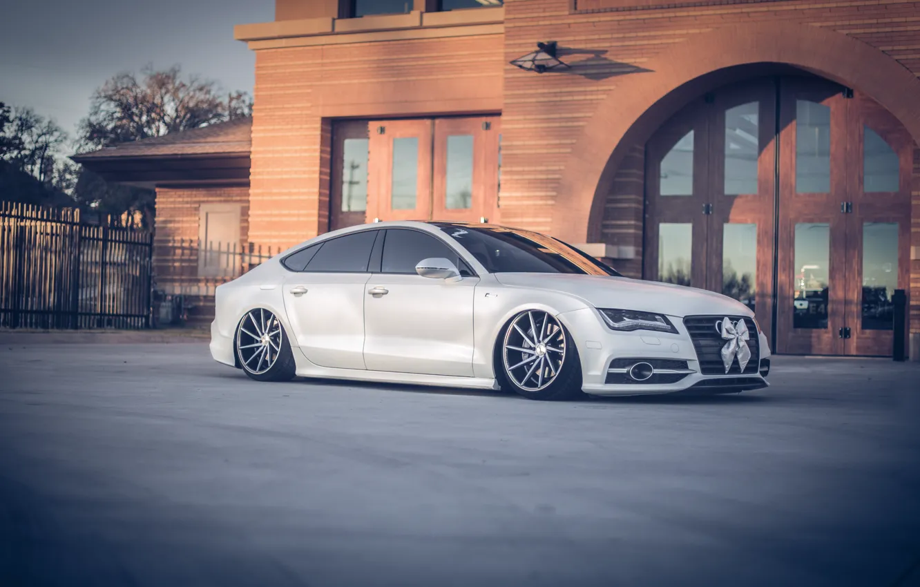 Photo wallpaper Audi, Tuning, AUDI, Lights, Drives, Vossen