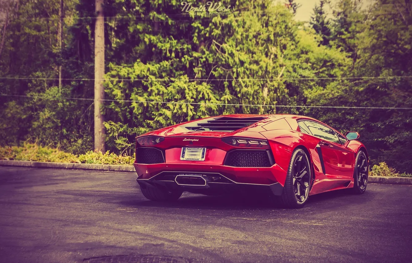 Photo wallpaper Lamborghini, red, Lamborghini, LP700-4, Aventador, aventador, Supercar, Rosso Efesto