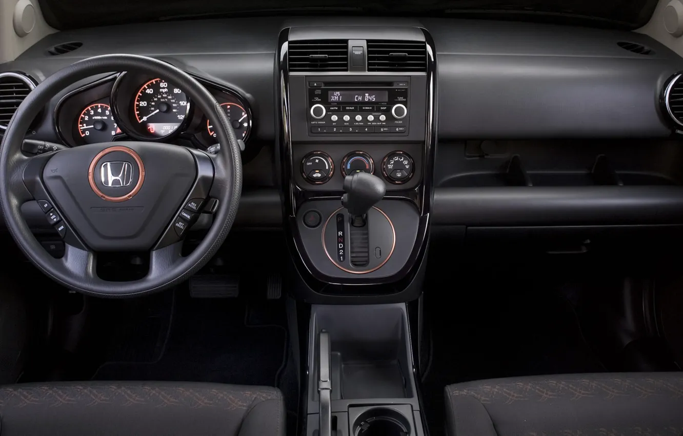 Photo wallpaper the wheel, Honda, salon, dashboard, element