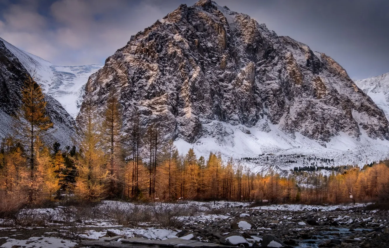 Photo wallpaper autumn, Altay, Mount Karatash, Nadezhda Demkina
