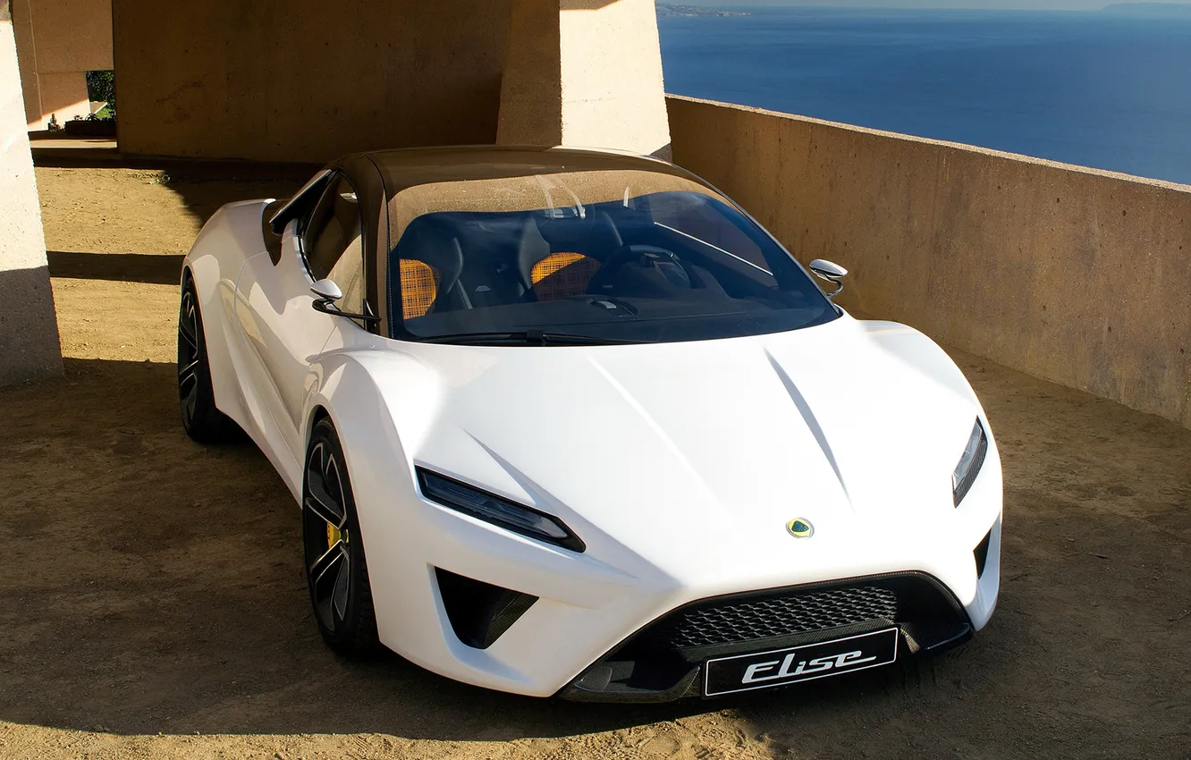 Photo wallpaper machine, white, Lotus, Lotus, sports car