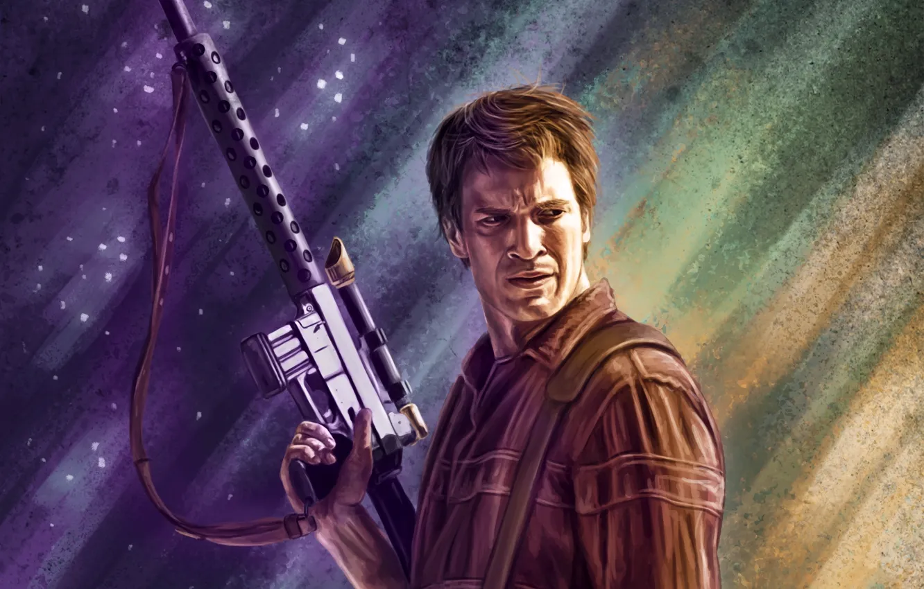 Photo wallpaper the series, Nathan Fillion, Firefly, captain reynolds, Malcolm Reynolds