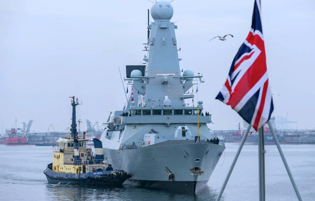 Photo wallpaper squadron, destroyer, HMS Duncan
