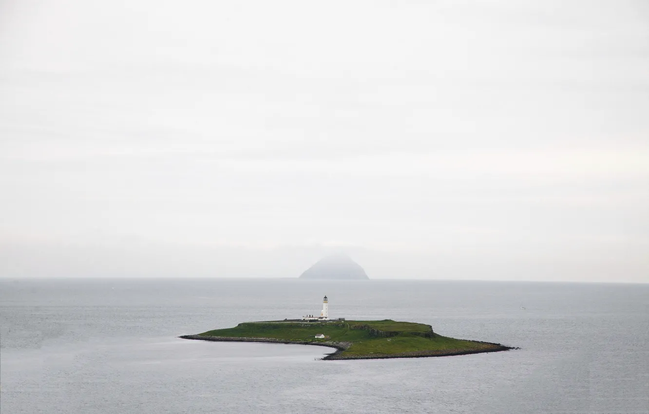 Photo wallpaper sea, lighthouse, island