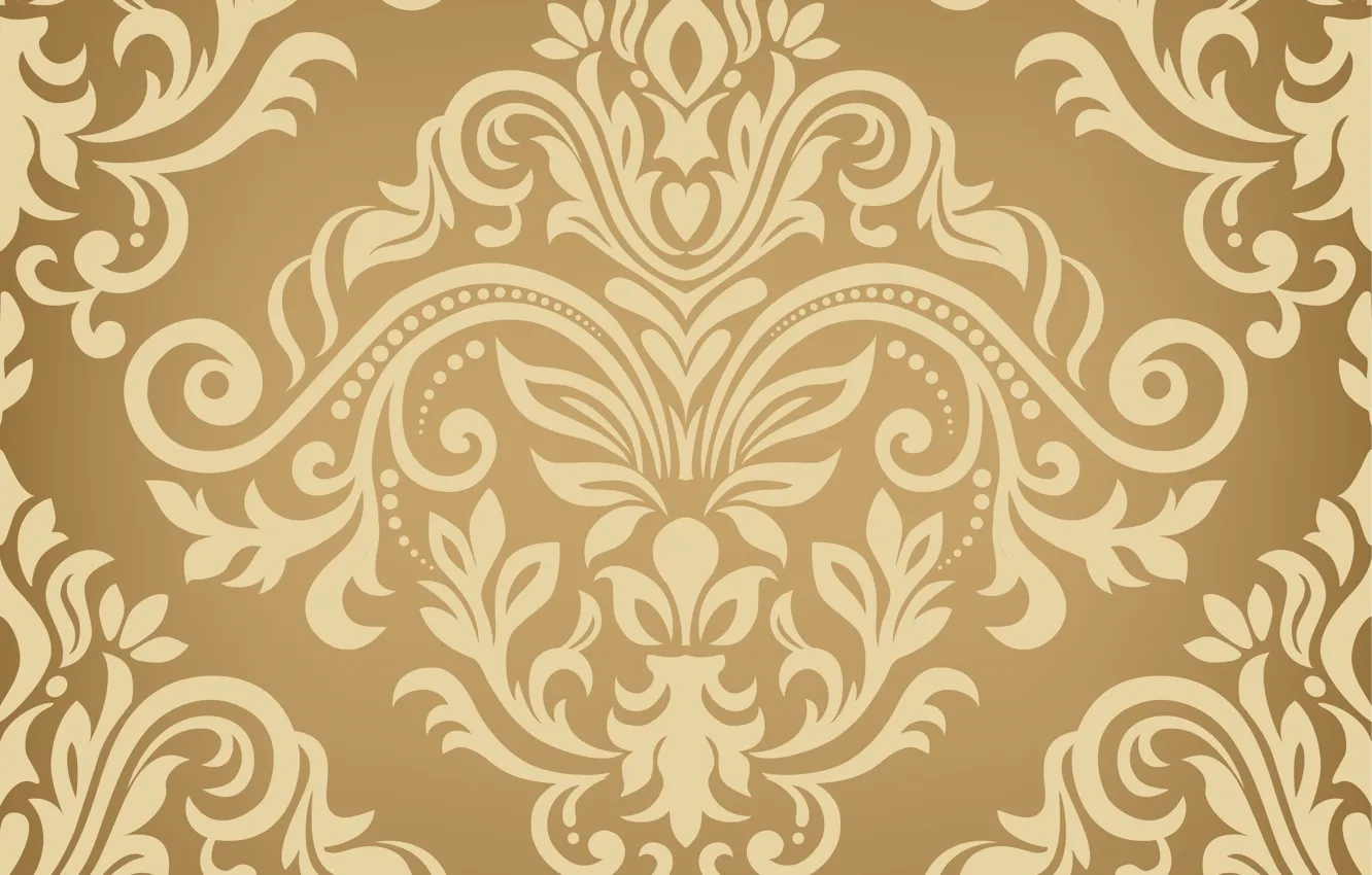 Photo wallpaper gold, texture, gold, ornament, style, color, seamless background