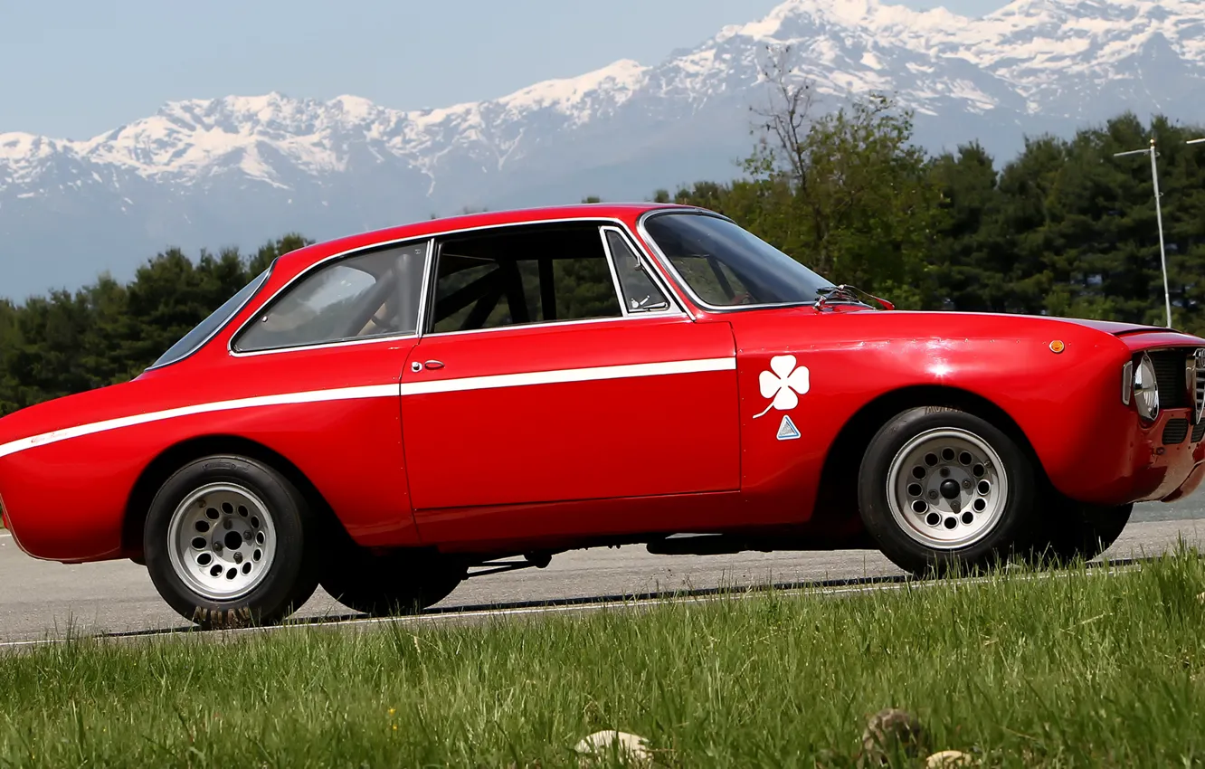 Photo wallpaper Alfa Romeo, Red, Alfa, Corsa, Romeo, GTA, Rosso, Alfa GTA