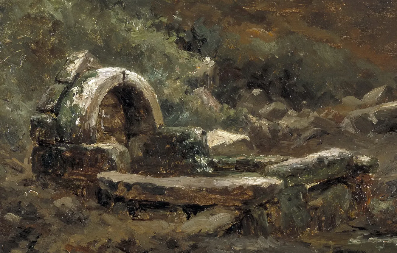 Photo wallpaper landscape, picture, source, Carlos de Haes