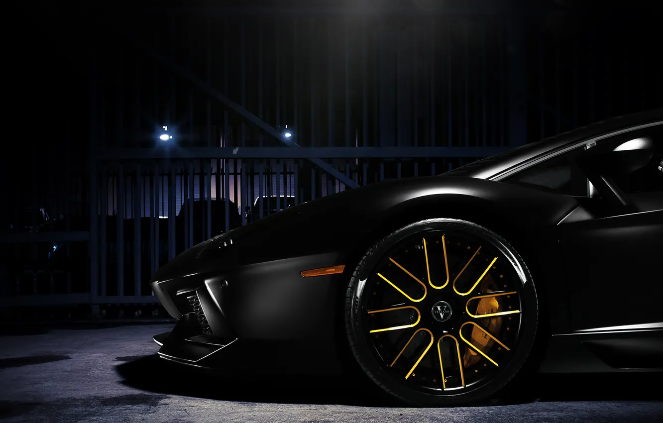 Photo wallpaper black, Lamborghini, drives, black, Lamborghini, LP700-4, Aventador, Lamborghini