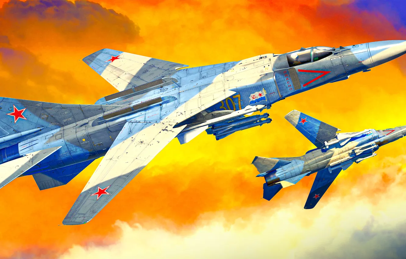 Photo wallpaper USSR, OKB MiG, Multi-role fighter, MiG-23MLD