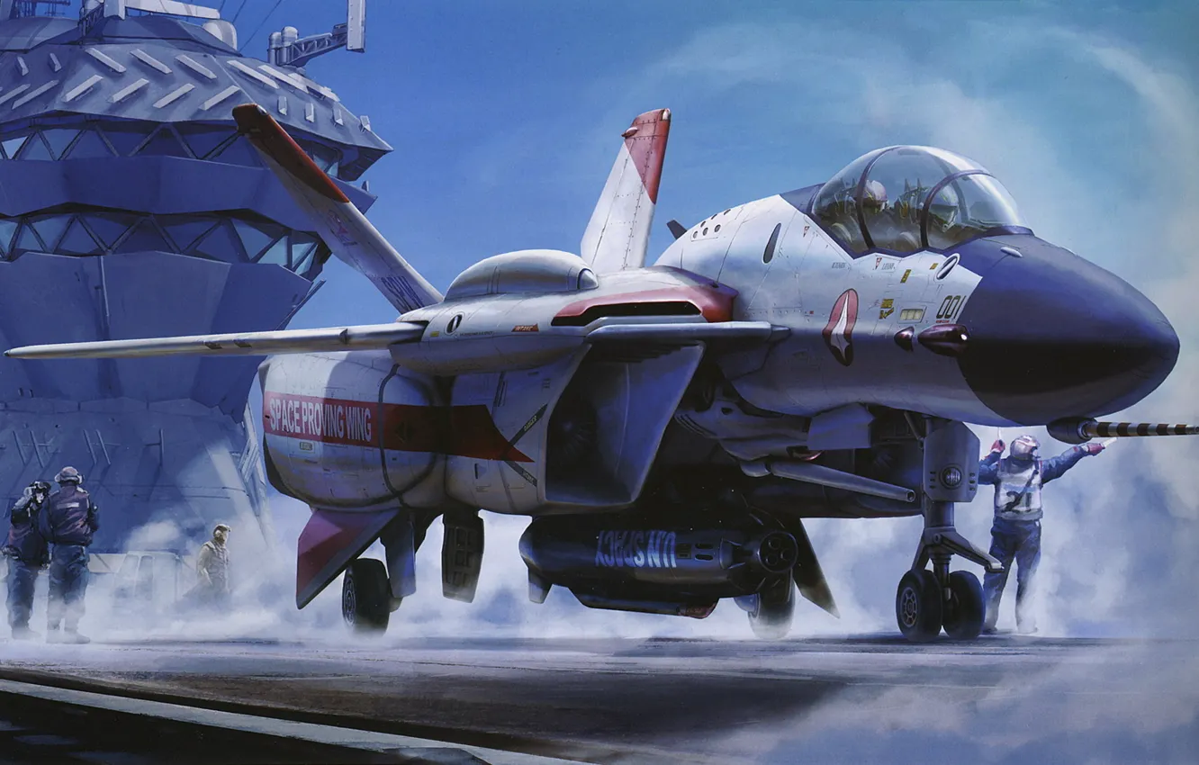 Photo wallpaper rocket, the carrier, cabin, deck, pilot, the plane