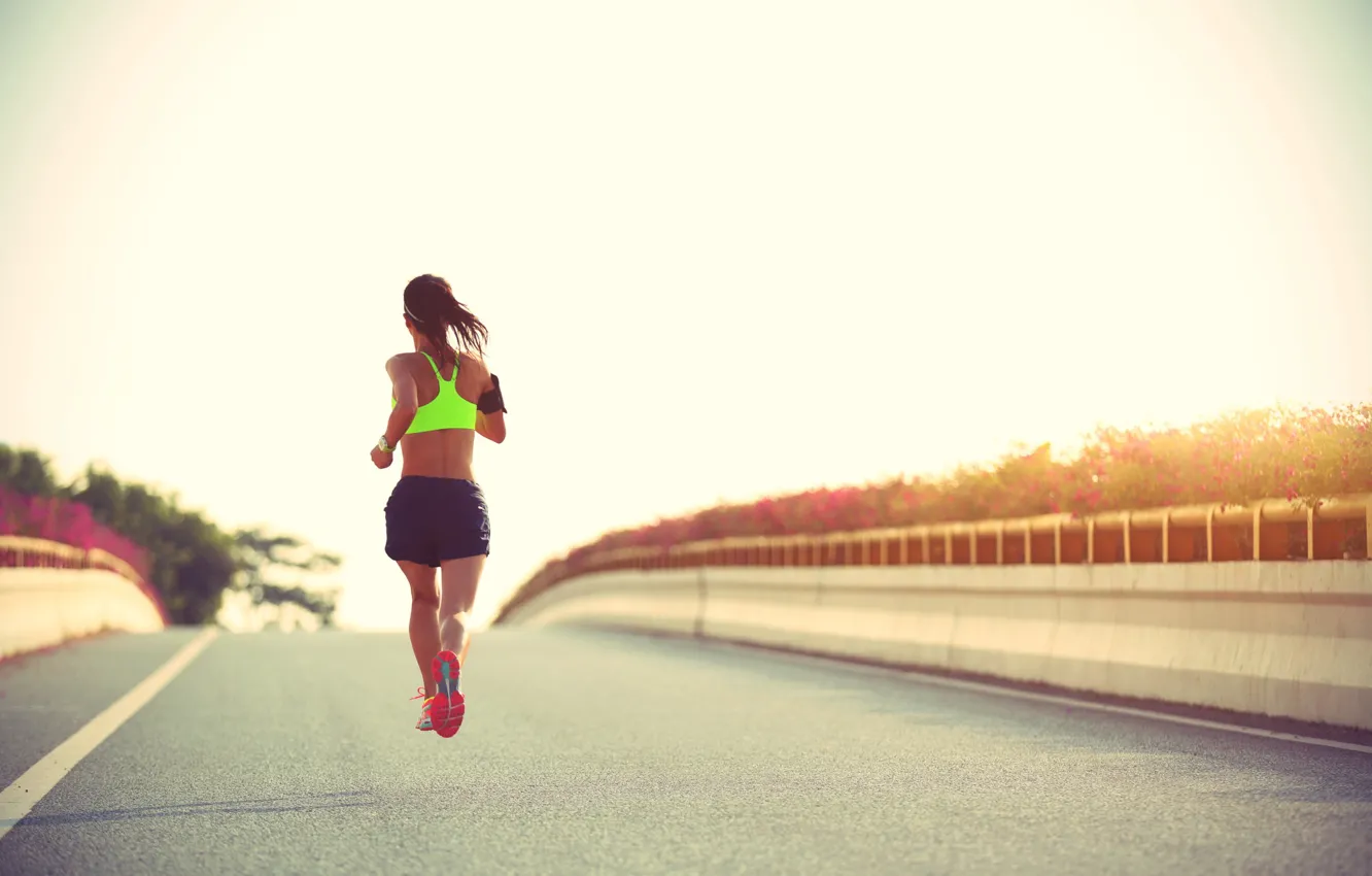 Photo wallpaper fitness, running, sportswear, jogging
