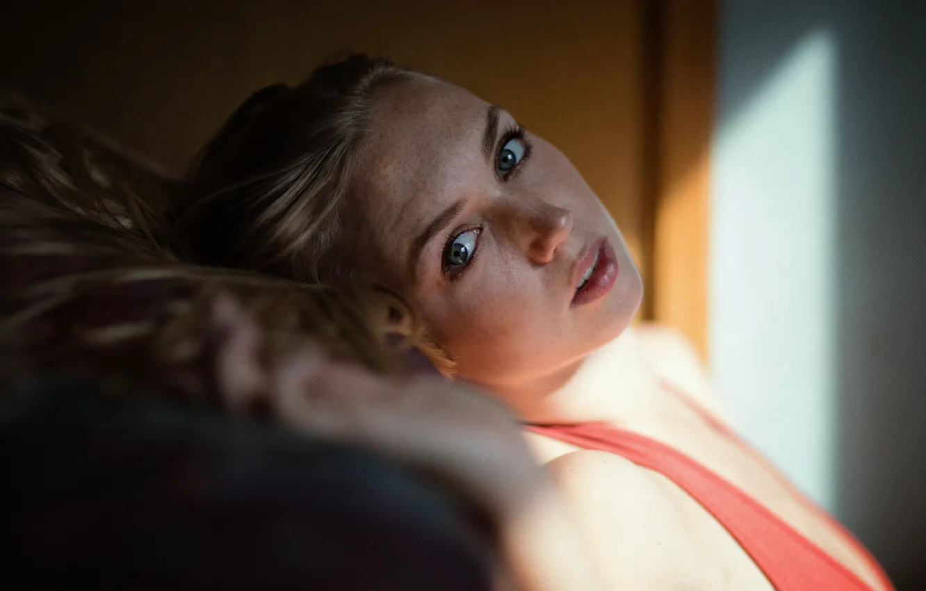 Photo wallpaper look, girl, face, Taylor