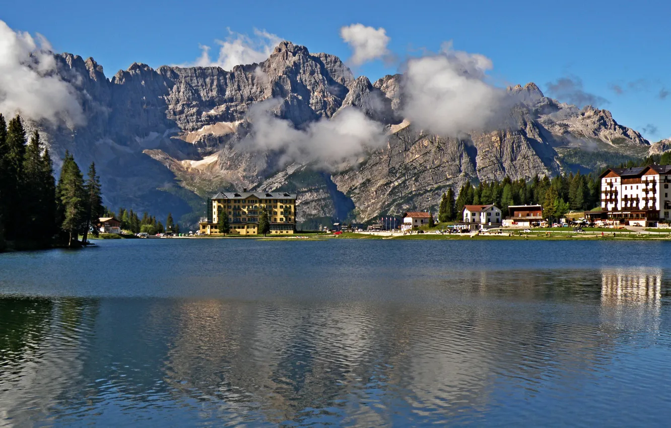 Photo wallpaper nature, lake, Italy, Italy, nature, mountains, lake, Italia