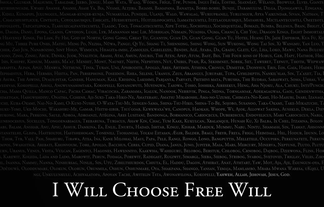 Photo wallpaper God, choice, religion, deity, freedom of religion