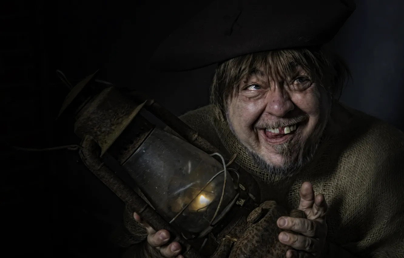 Photo wallpaper portrait, treatment, humor, the village idiot, Village Idiot