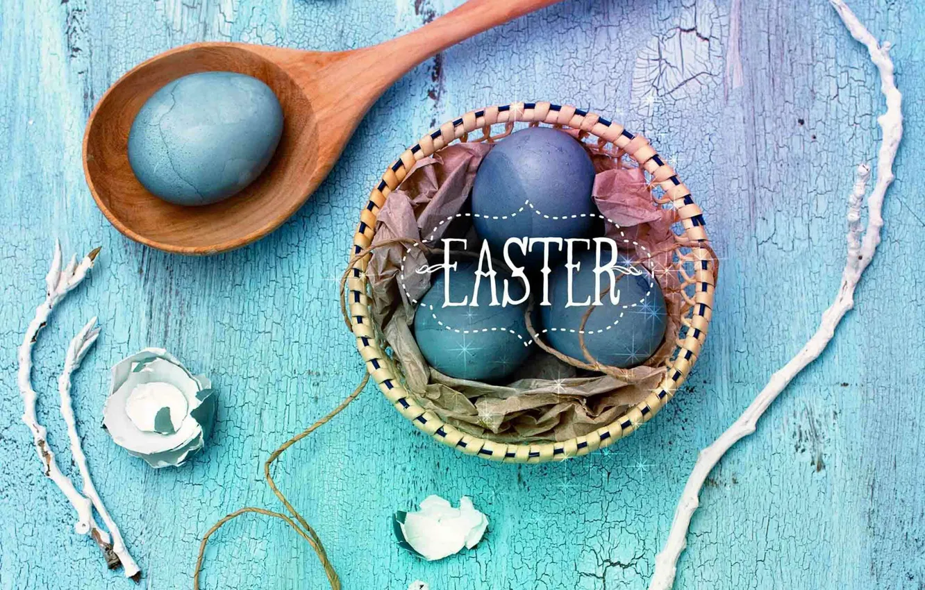 Photo wallpaper holiday, eggs, Easter, wood, decor, Easter, eggs