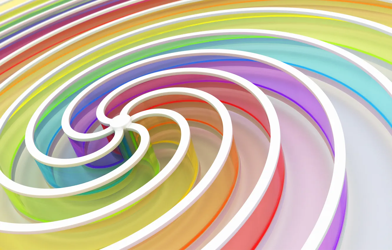 Photo wallpaper strip, colored, spiral