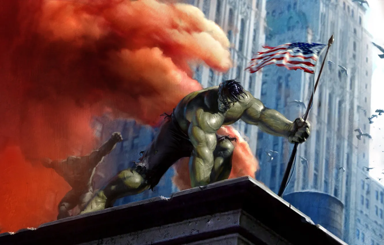 Photo wallpaper Hulk, Marvel, Comics