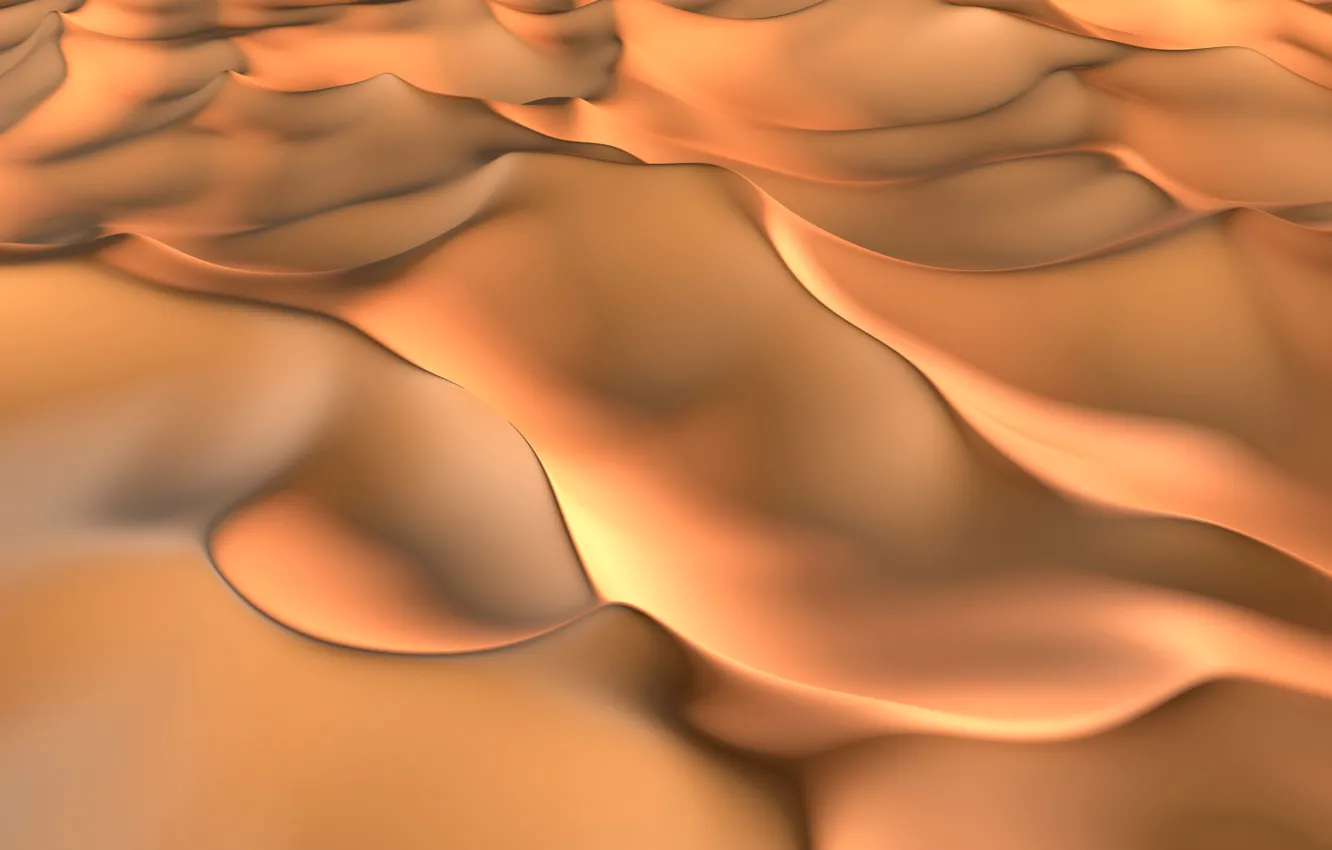 Photo wallpaper the volume, paint, desert, line, dunes
