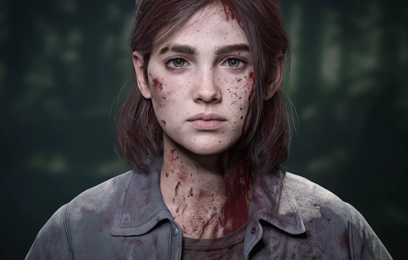 Photo wallpaper fan art, The Last of Us, Ellie, Unreal Engine 5