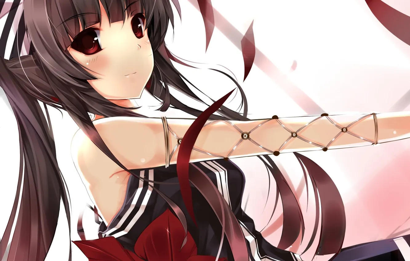 Photo wallpaper girl, flowers, hands, dress, art