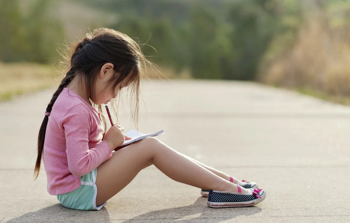 Photo wallpaper mood, street, girl