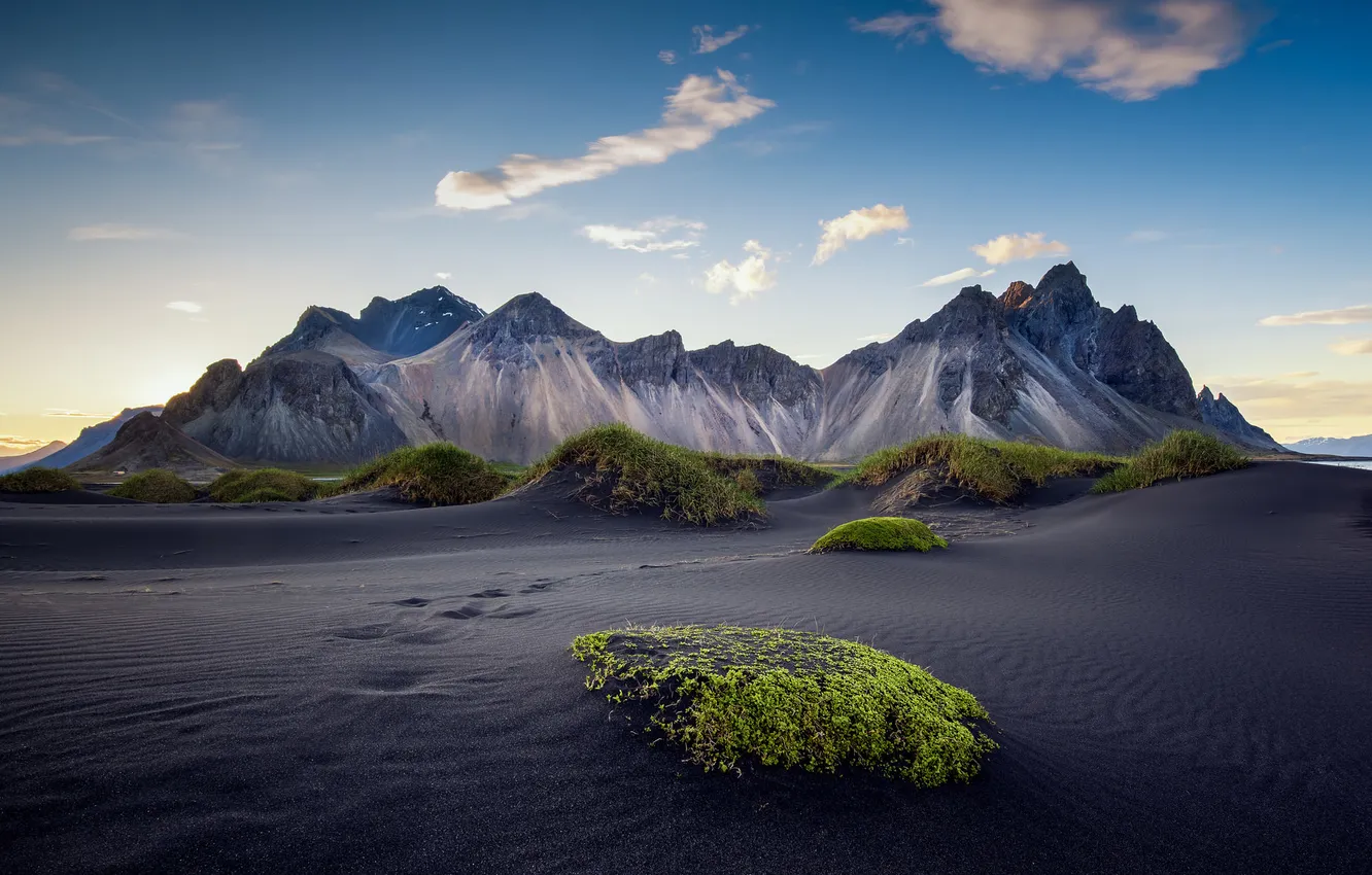Photo wallpaper landscape, Iceland, Vesturhorn