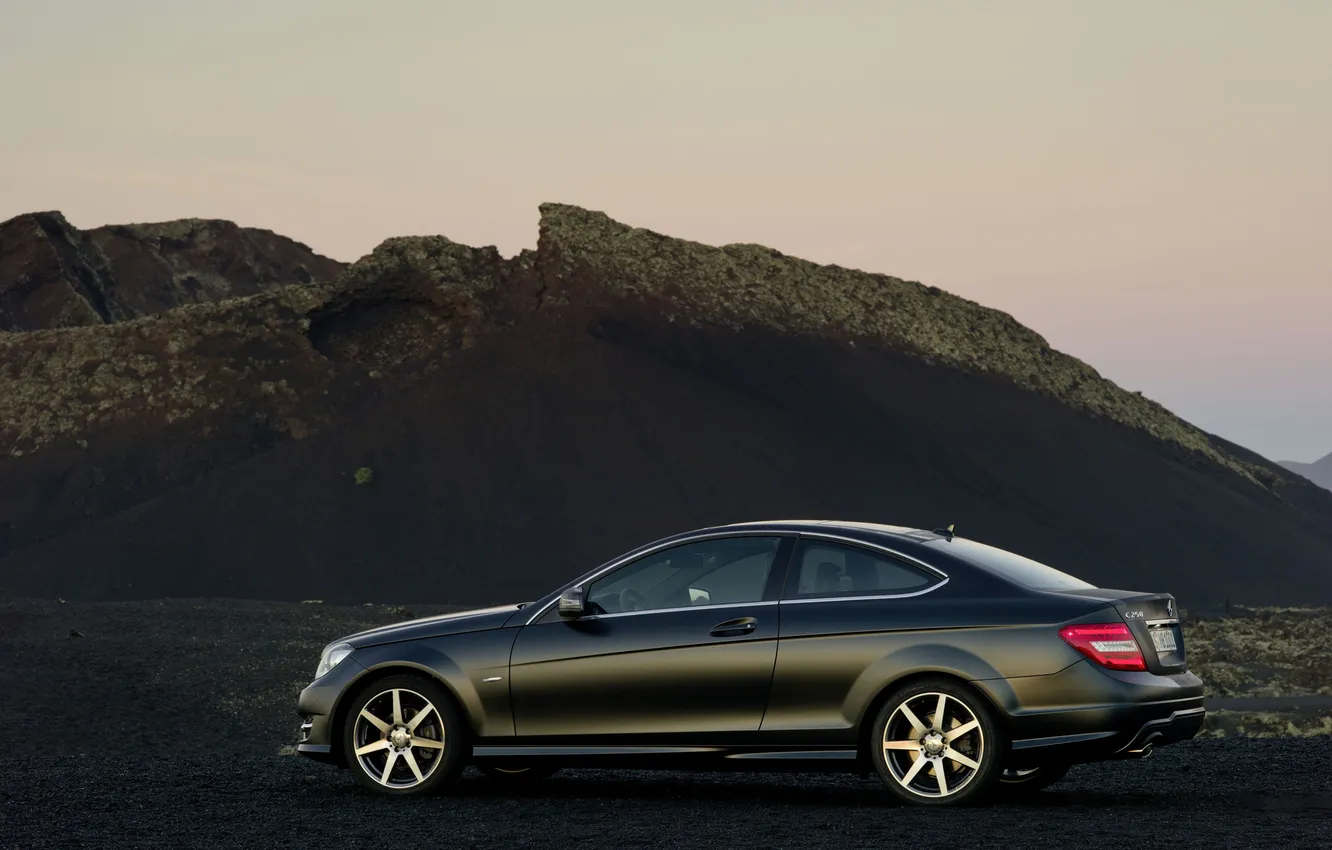 Photo wallpaper machine, cars, Mercedes Benz, Mercedes, gelding, car Wallpaper, auto 2560x1600, c coupe