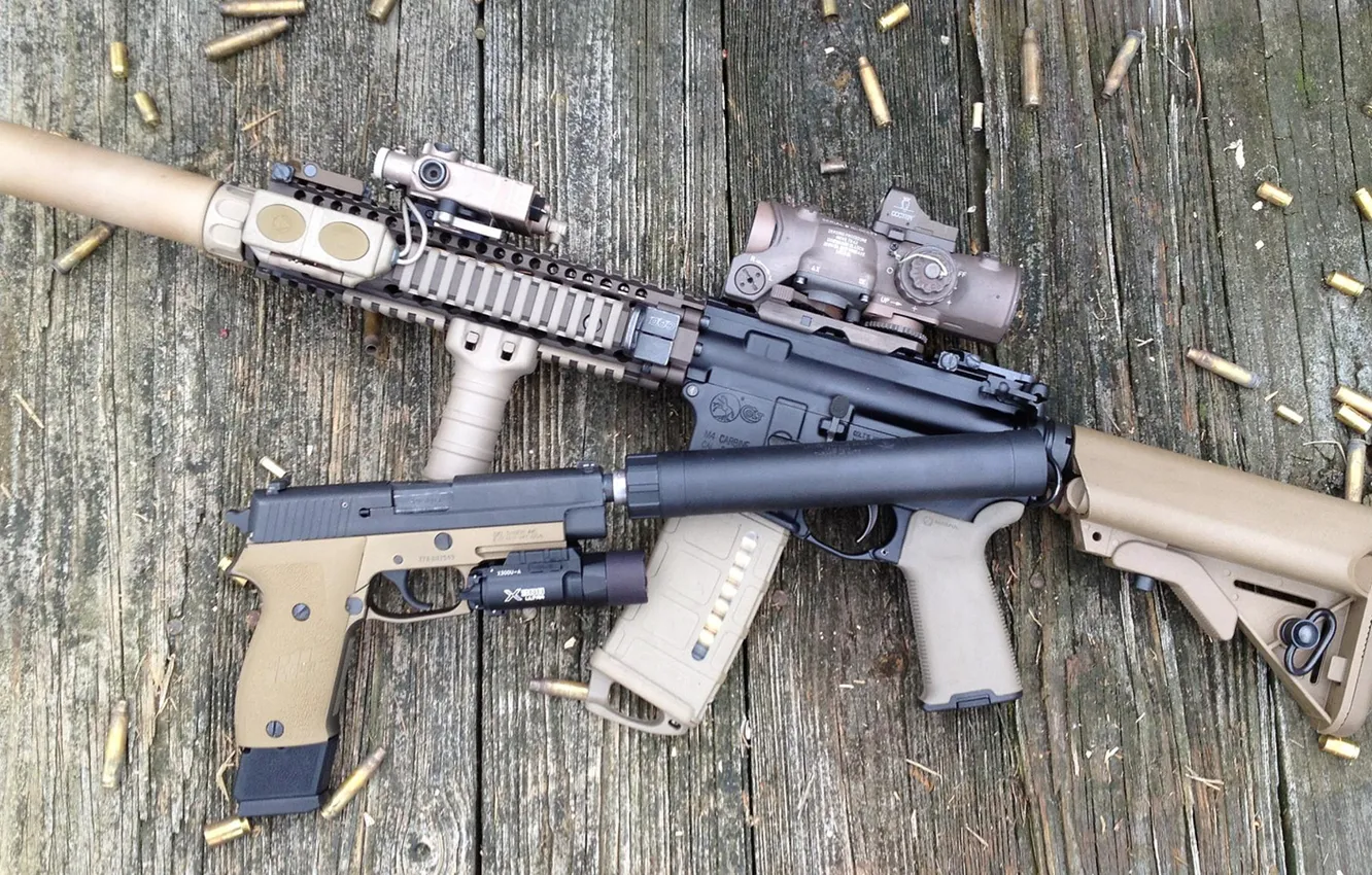 Photo wallpaper gun, weapons, carabiner, Close Quarters Battle Receiver, CQBR, Mk 18, Carbin