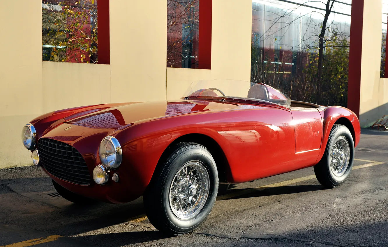 Photo wallpaper sports car, Ferrari, Spyder, 1951, export, Ferrari 212, Ferrari 212 Export Spyder