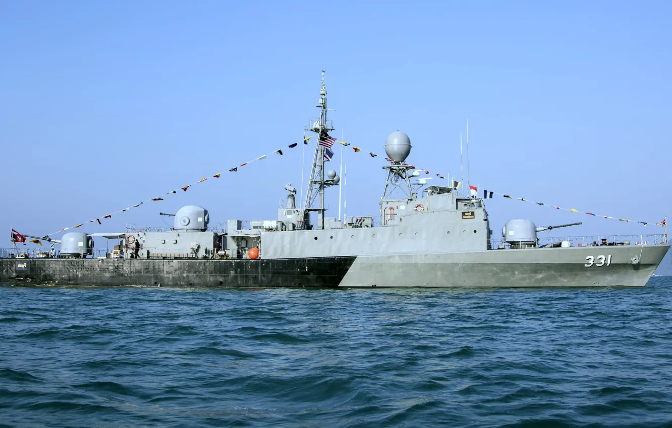 Photo wallpaper boat, Thailand, patrol, Chonburi