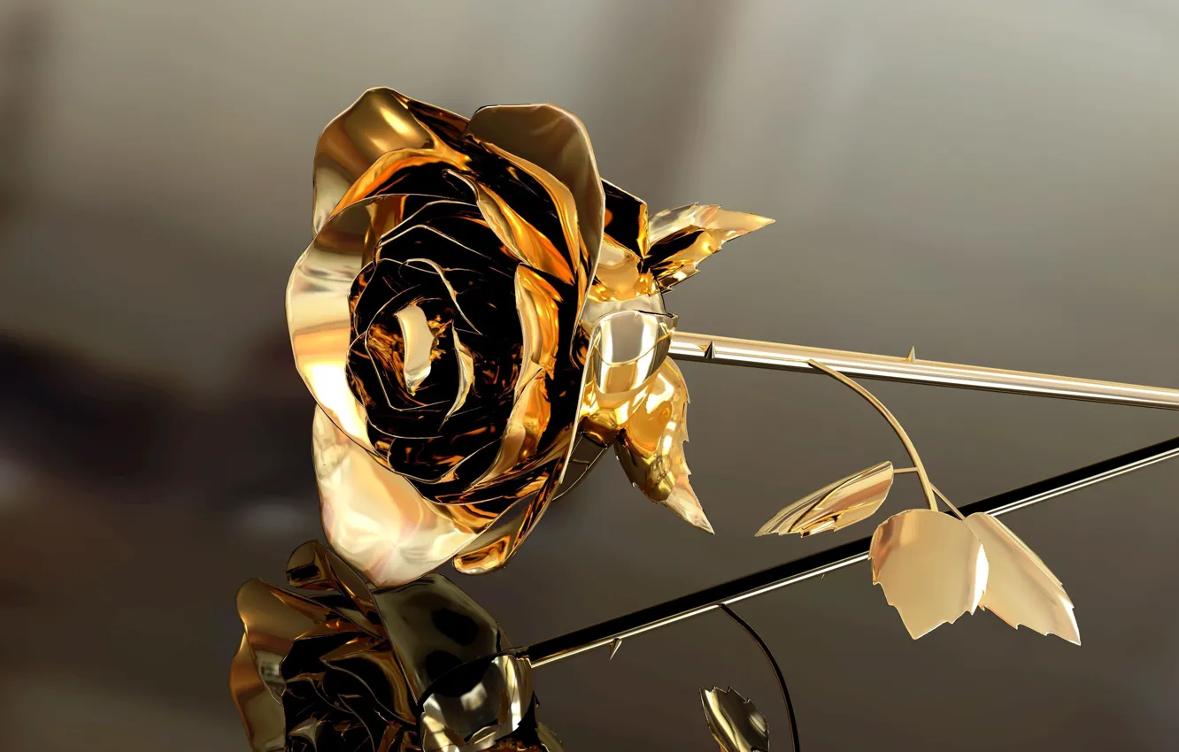 Photo wallpaper flowers, style, reflection, background, widescreen, Wallpaper, roses, leaf