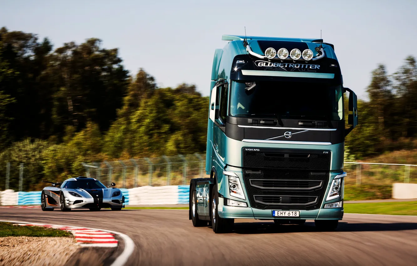 Photo wallpaper Koenigsegg, volvo, volvo fh, One:1