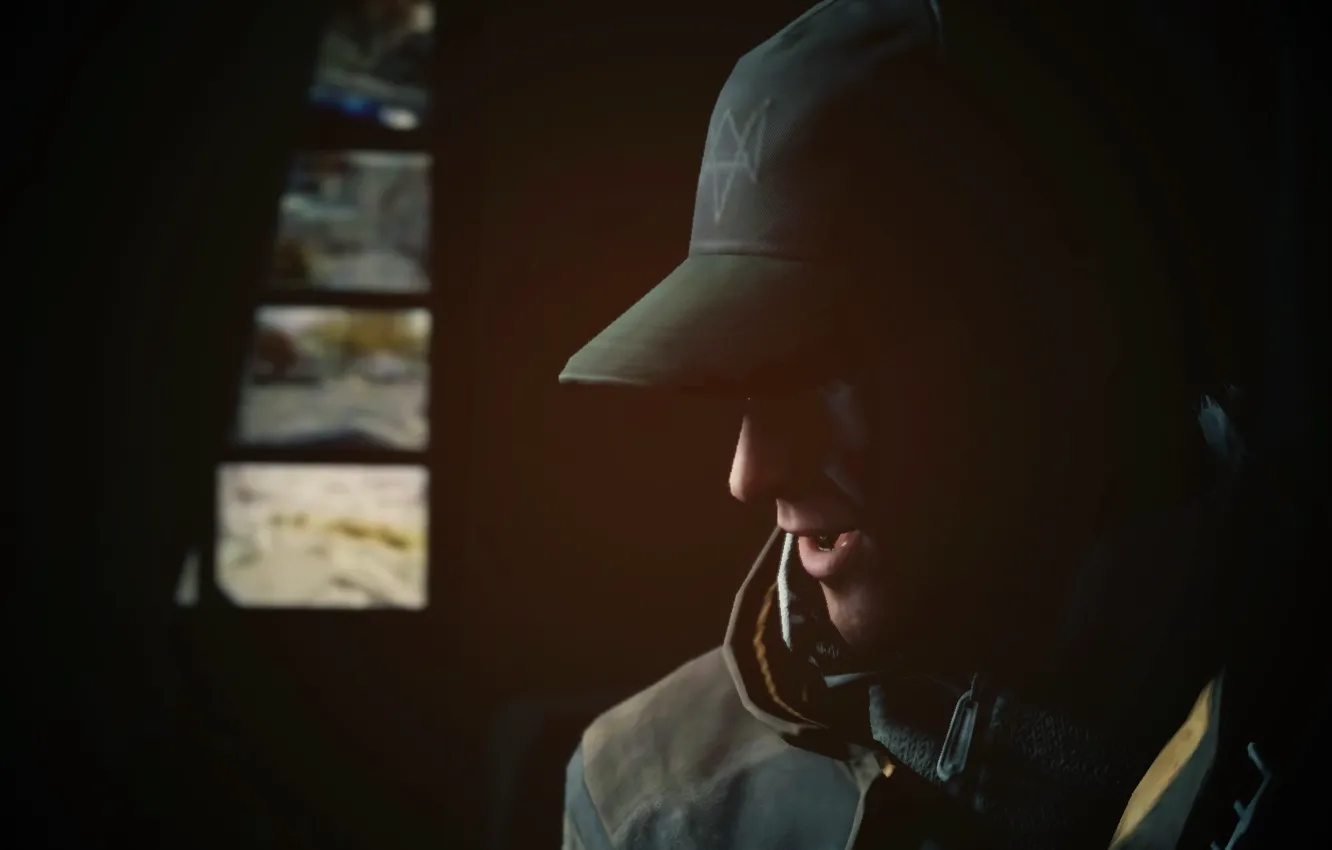 Photo wallpaper weapons, pierce, cap, hacker, Watch Dogs, Aiden