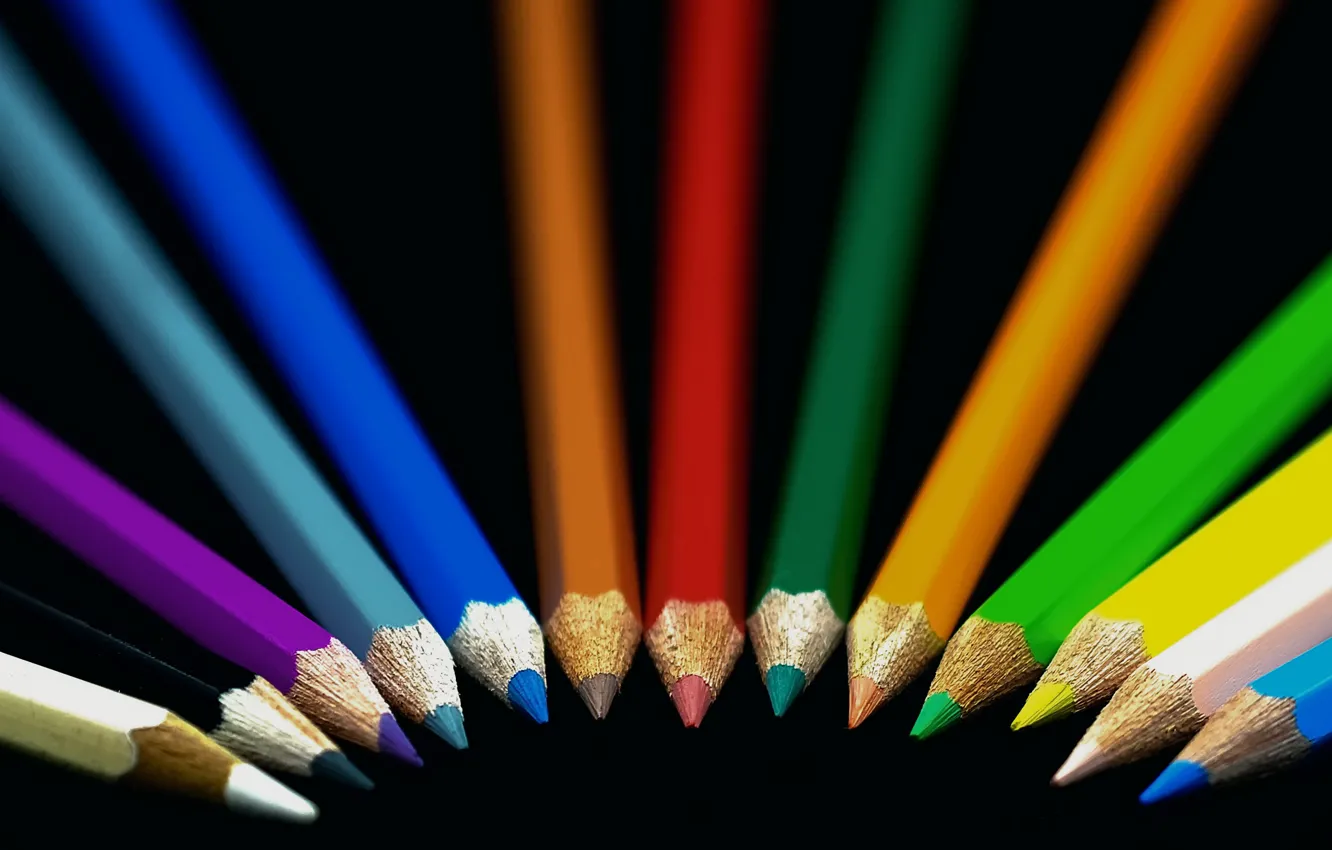 Photo wallpaper background, color, pencils
