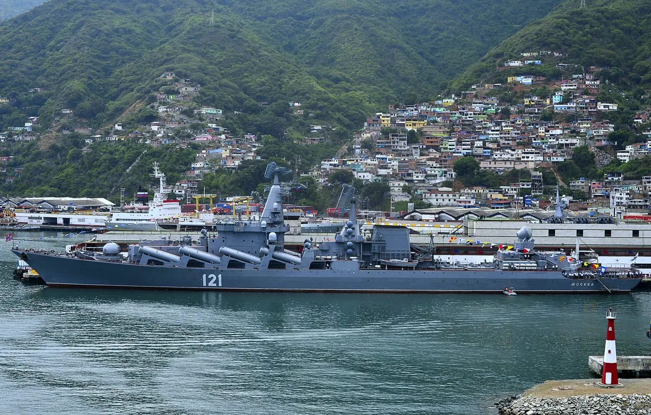 Photo wallpaper Moscow, cruiser, Venezuela, Visit