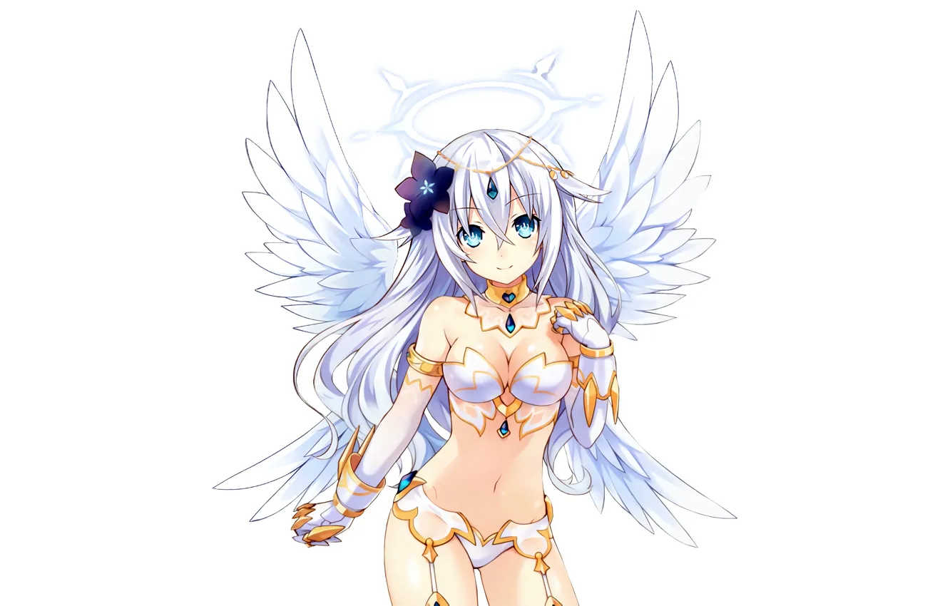 Photo wallpaper girl, sexy, bra, cleavage, panties, thighhighs, long hair, boobs