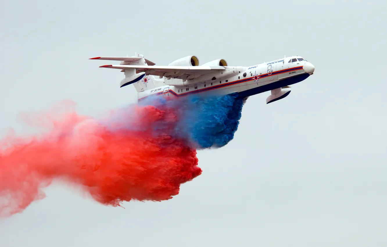 Photo wallpaper MAKS-2009, Be-200, Russian amphibious aircraft