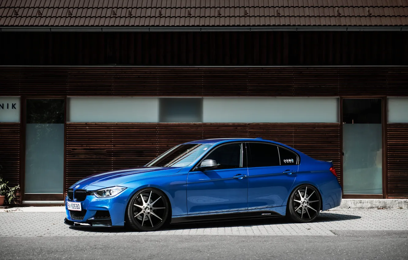 Photo wallpaper BMW, Blue, BMW, Drives, Tuning, F30