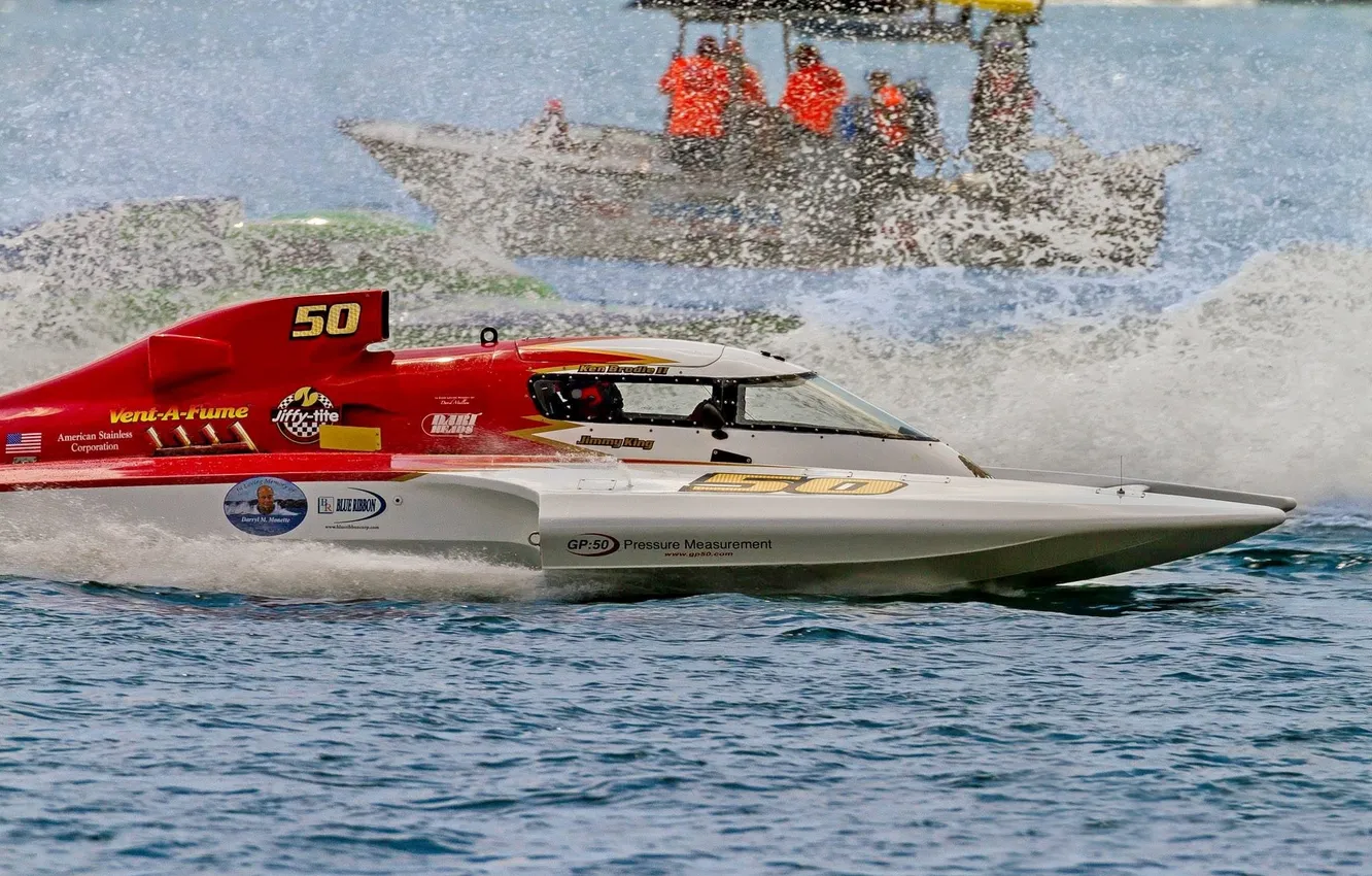 Photo wallpaper race, boat, speed