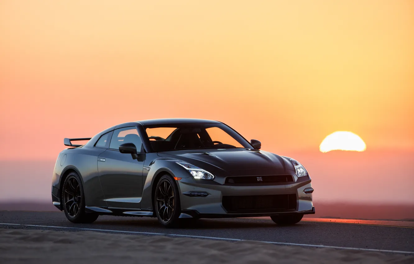 Photo wallpaper sunset, Nissan, GT-R, Nissan, handsome, R35, 2023, Nissan GT-R T-spec