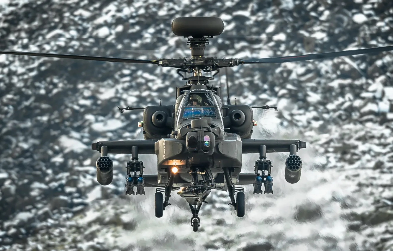 Photo wallpaper aircraft, helicopter, Apache