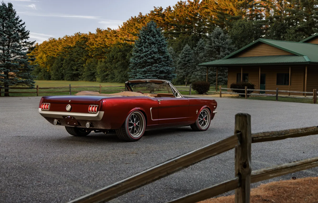 Photo wallpaper Mustang, Ford, Ringbrothers, 1965 Ford Mustang Convertible, Ford Mustang Uncaged
