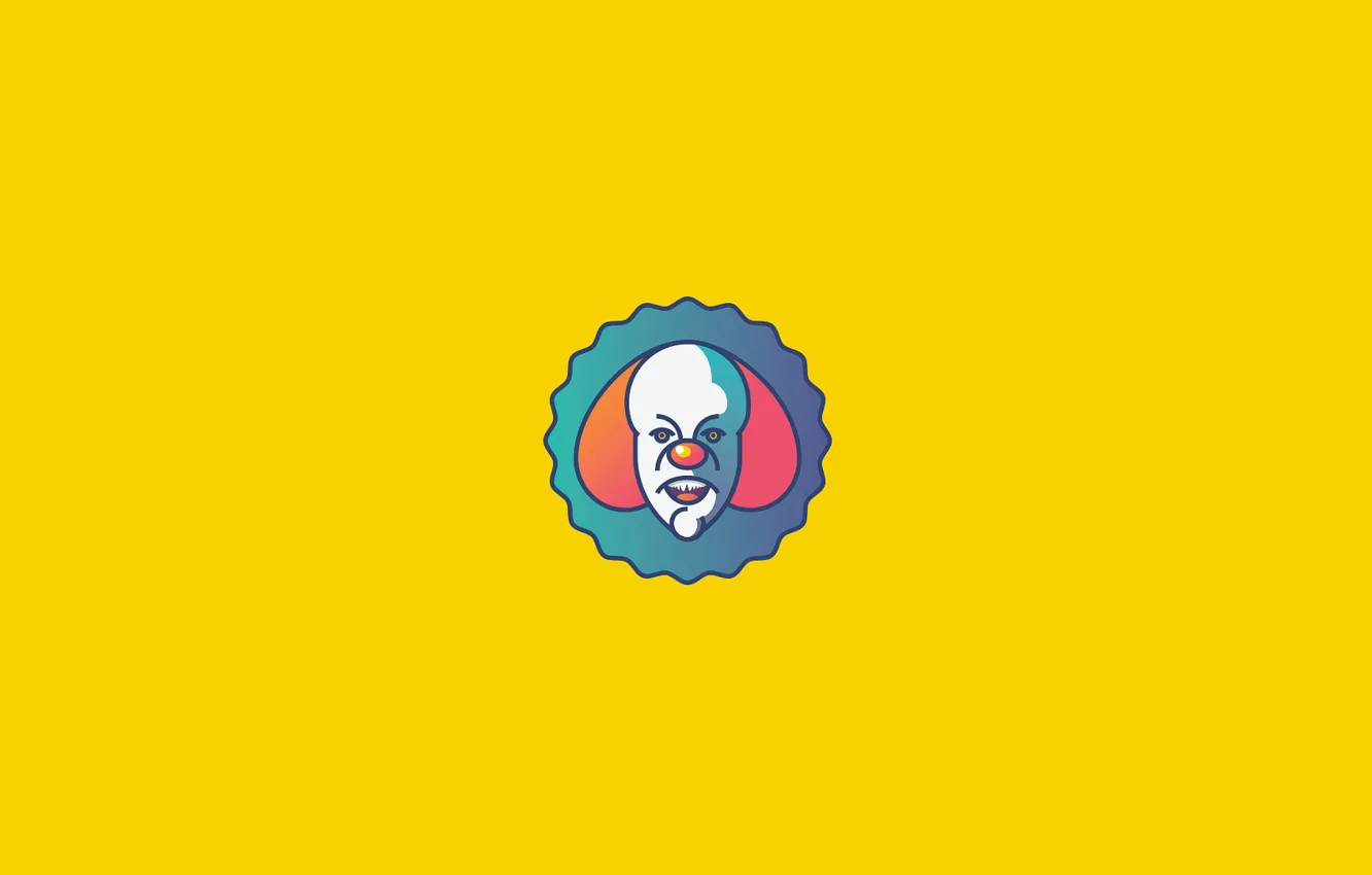 Photo wallpaper face, clown, evil