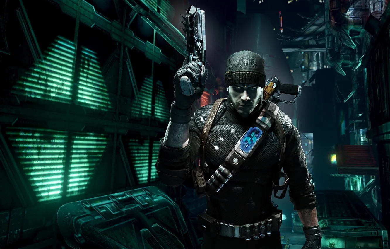 Photo wallpaper gun, hero, sphere, characters, future, Prey 2