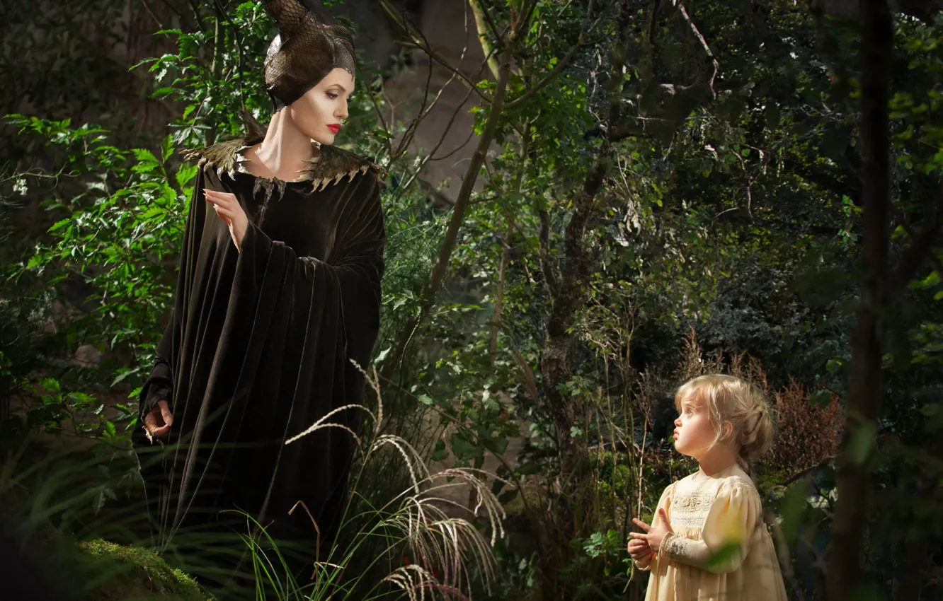 Photo wallpaper Angelina Jolie, movie, Maleficent