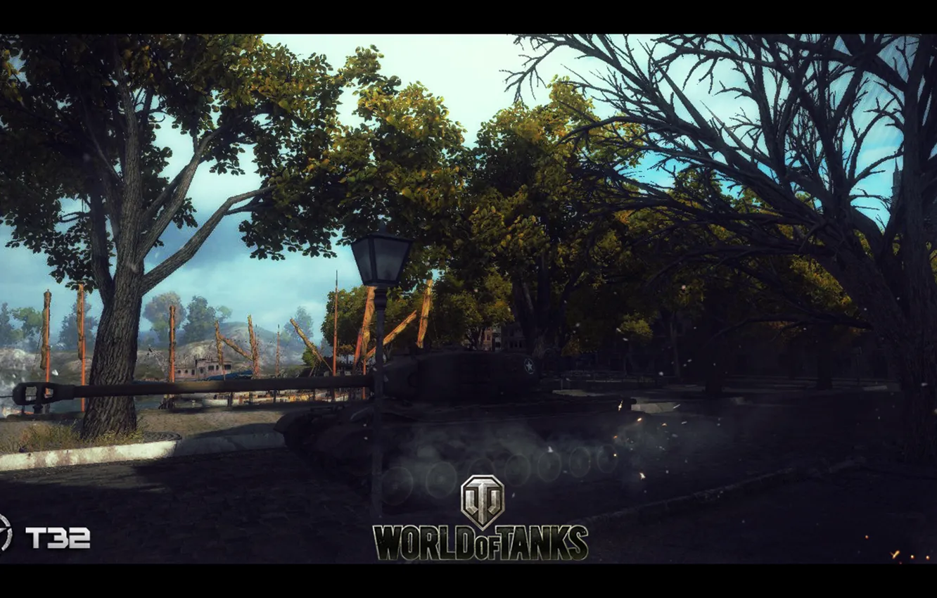 Photo wallpaper tank, USA, WoT, tank, World of Tanks, T32, T32